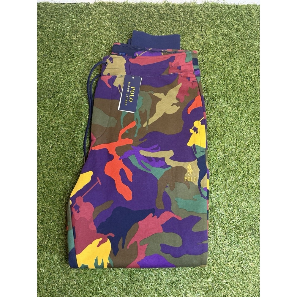 Polo Ralph Lauren Big Pony Multi Color Camo Joggers/Sweatpants Size Large